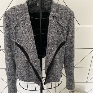 Black and white crop vest